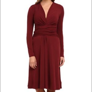 Michael Kors Long Sleeve Faux Wrap Dress